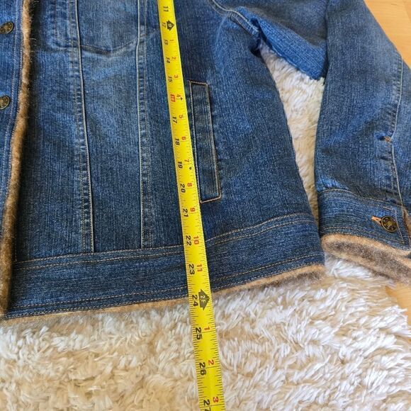 Marvin Richard's Women’s Jean Jacket with Faux Fur Linning & Trim Size XL Y2k - Picture 12 of 16